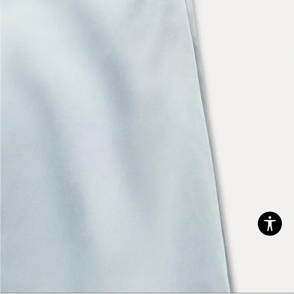 Matching Pale blue satin like bow crop top and pants